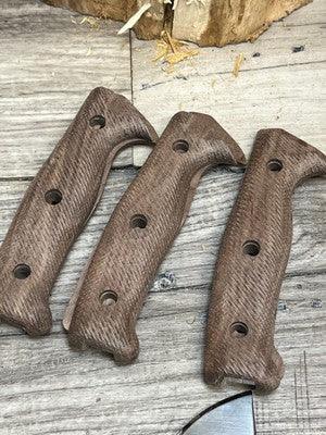 WTG Wolverine / Mountain Lion Unfinished Walnut Handles - Carroll’s Custom Knife Scales