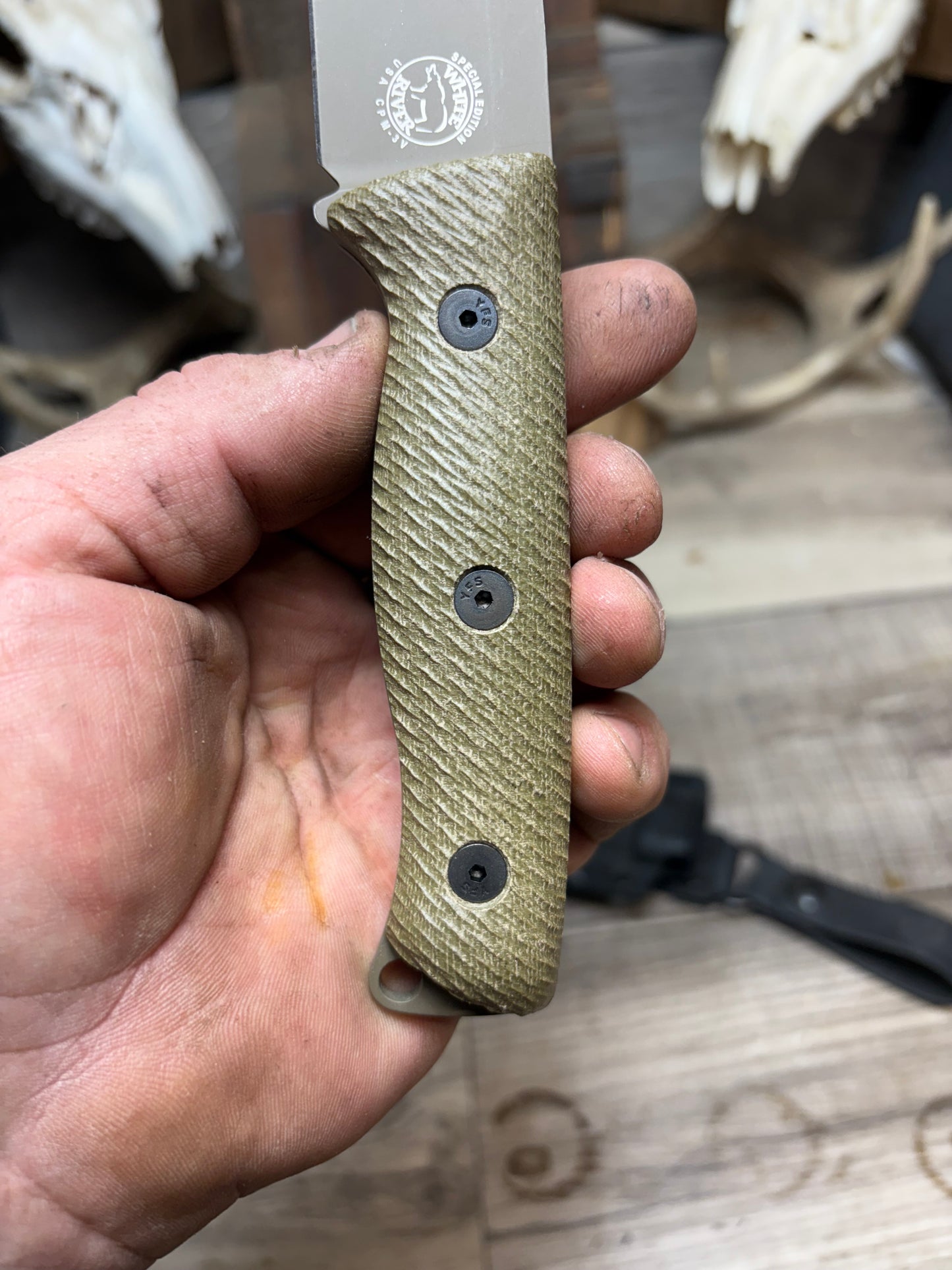 White River Knives Ursus 45 Canvas Micarta Handles