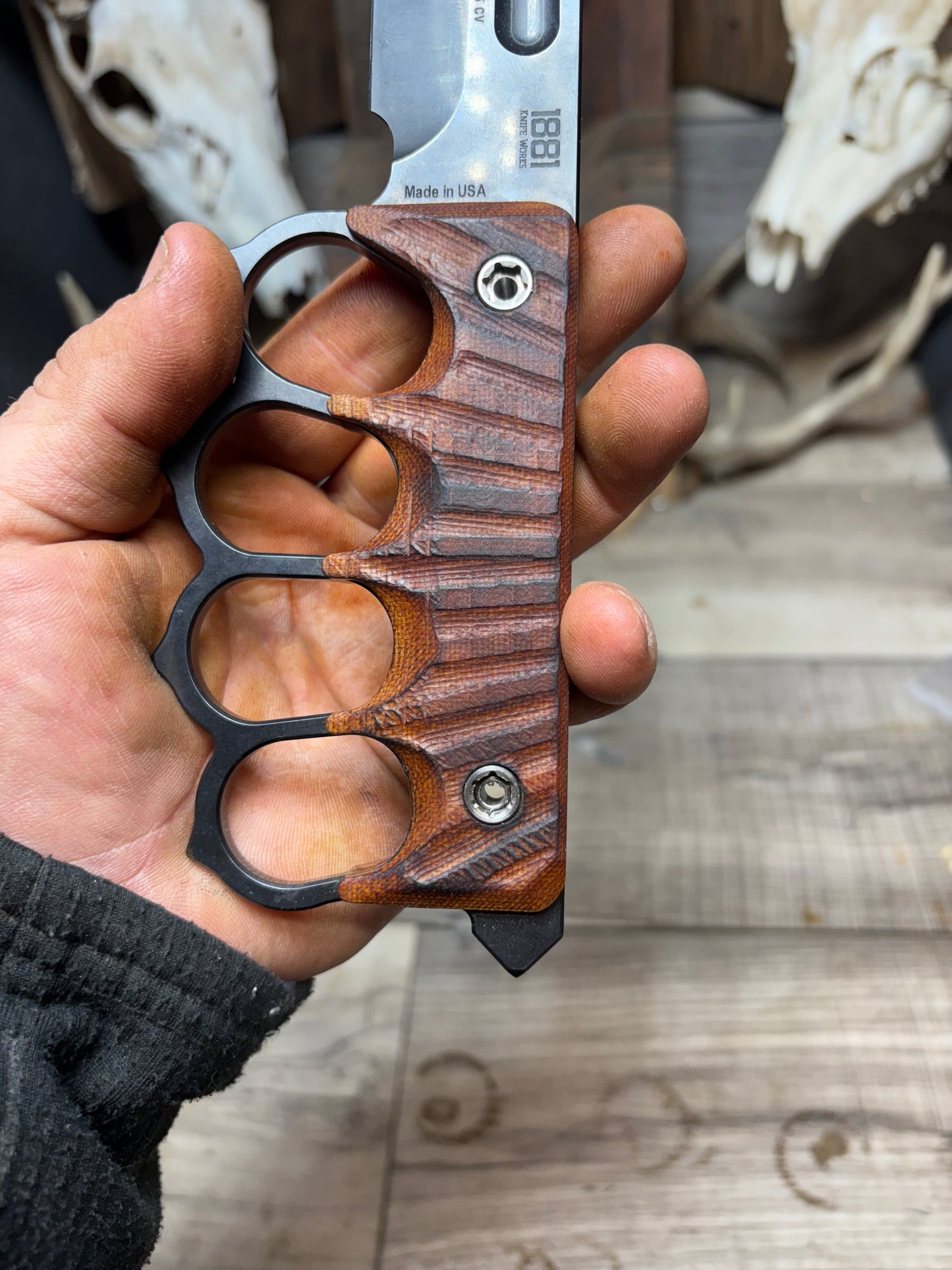 1881 Knife Works Trench Knife Micarta Handles