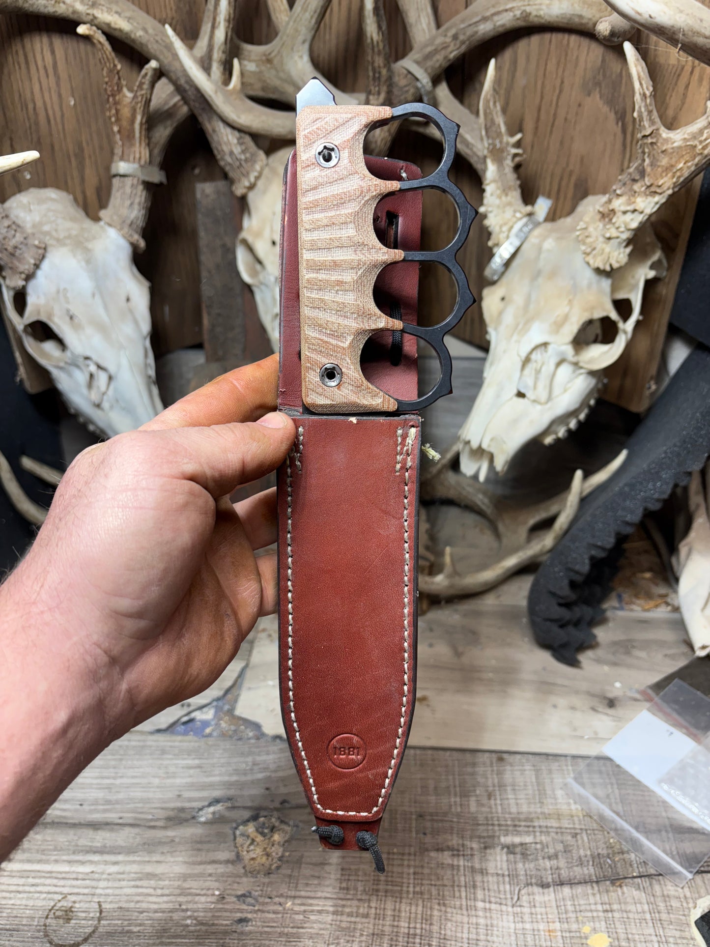 1881 Knife Works Trench Knife Micarta Handles