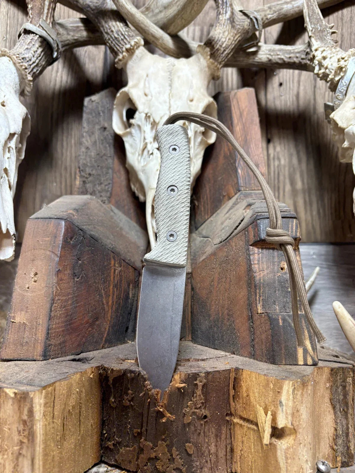 White River Knives Ursus Cub Linen Micarta Handles