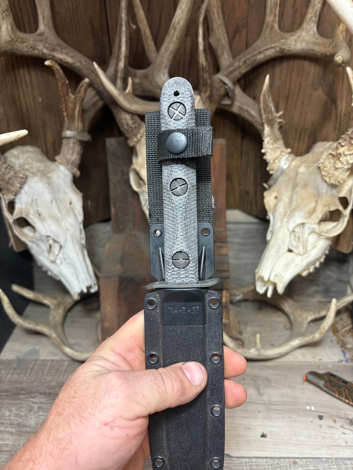 KA-BAR EK-44 EK Commando 4 & 5 Canvas Micarta Handles