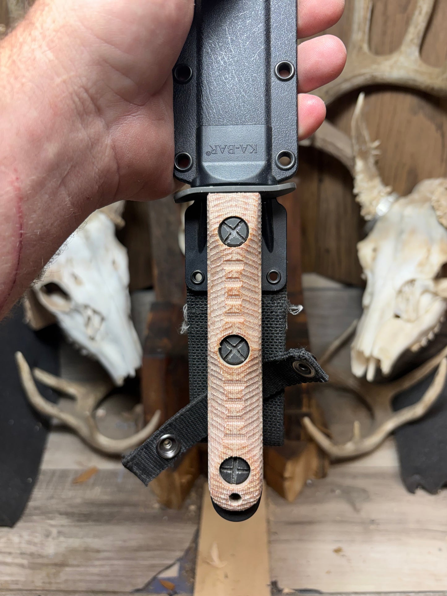 KA-BAR EK-44 EK Commando 4 & 5 Canvas Micarta Handles