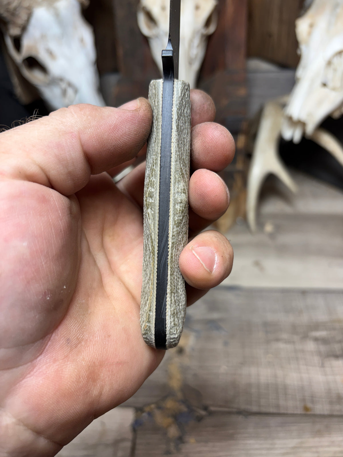 Ka-Bar: EK-50 Short Clip Point / EK-51 Commando Short Drop Point -Canvas Micarta