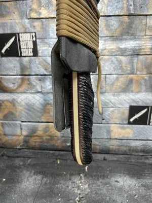 EKA RTG-1 Black/Burgundy Canvas Micarta Handles - Carroll’s Custom Knife Scales