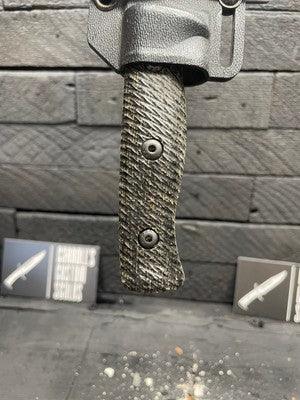 White River Knives Ursus Cub Burlap Micarta Handles - Carroll’s Custom Knife Scales