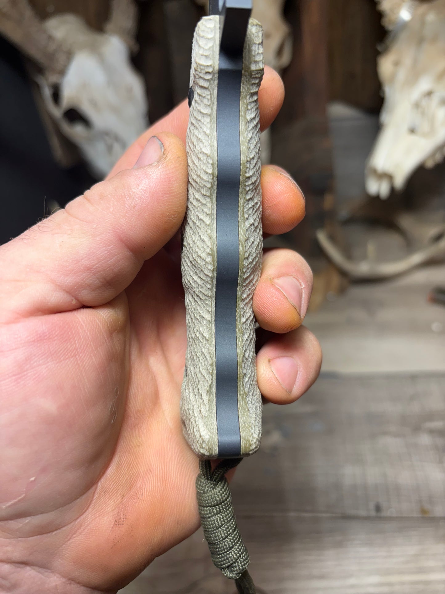 Tops Knives Wild Pig Hunter Canvas Micarta Handles