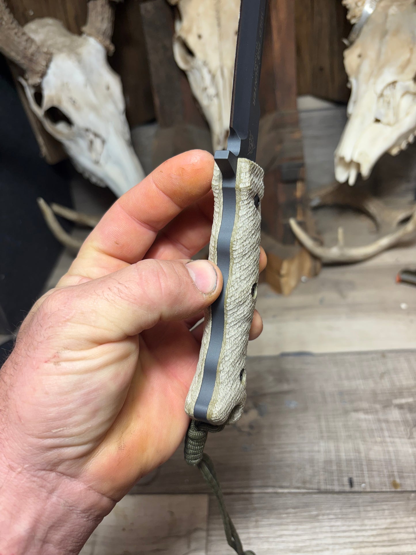 Tops Knives Wild Pig Hunter Canvas Micarta Handles