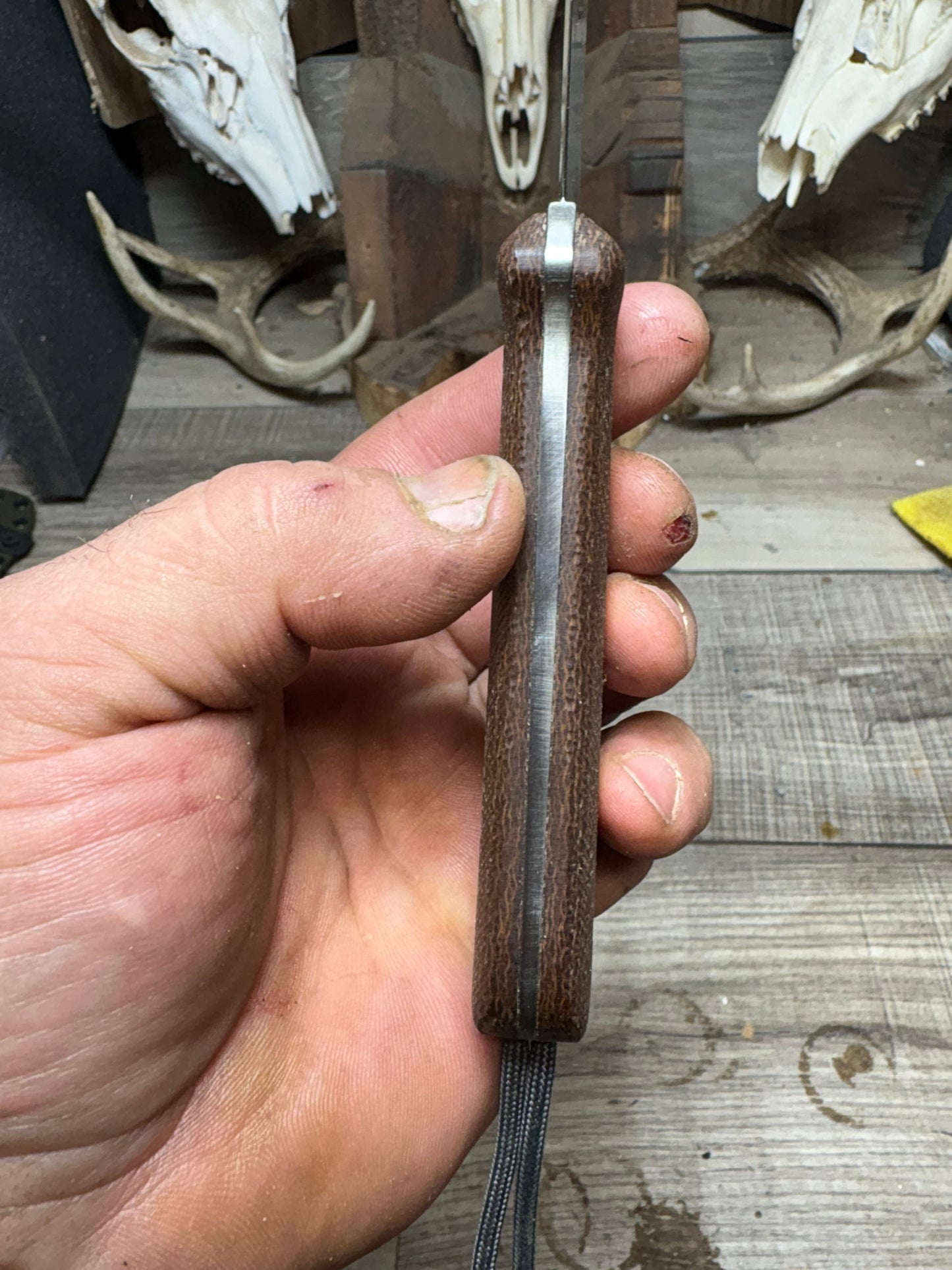 KA-BAR BK62 Burlap Handles HIDDEN LANYARD hole