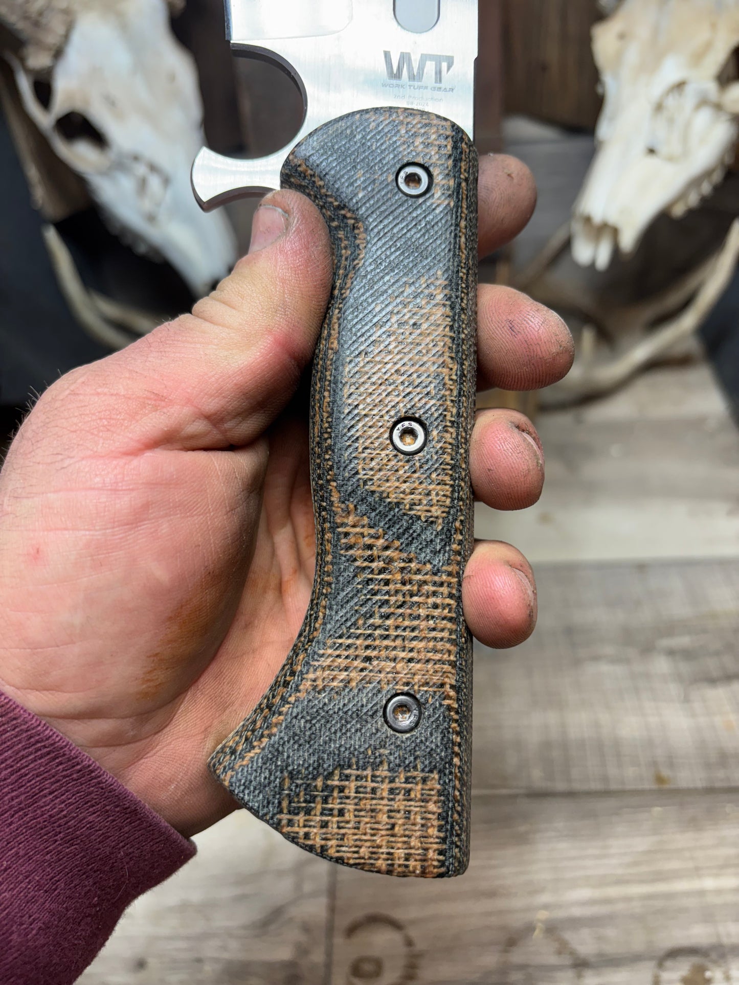 Work Tuff Gear Gen 2 or 3 V44X Canvas/Burlap Micarta Handles