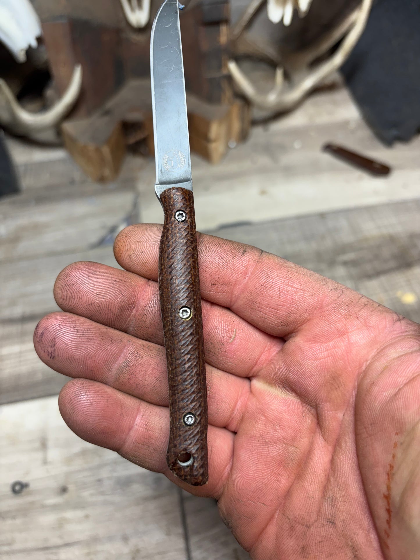 Exodus Knife & Tool Adventure Craft / Exodus 3 Brown Burlap Micarta Handles