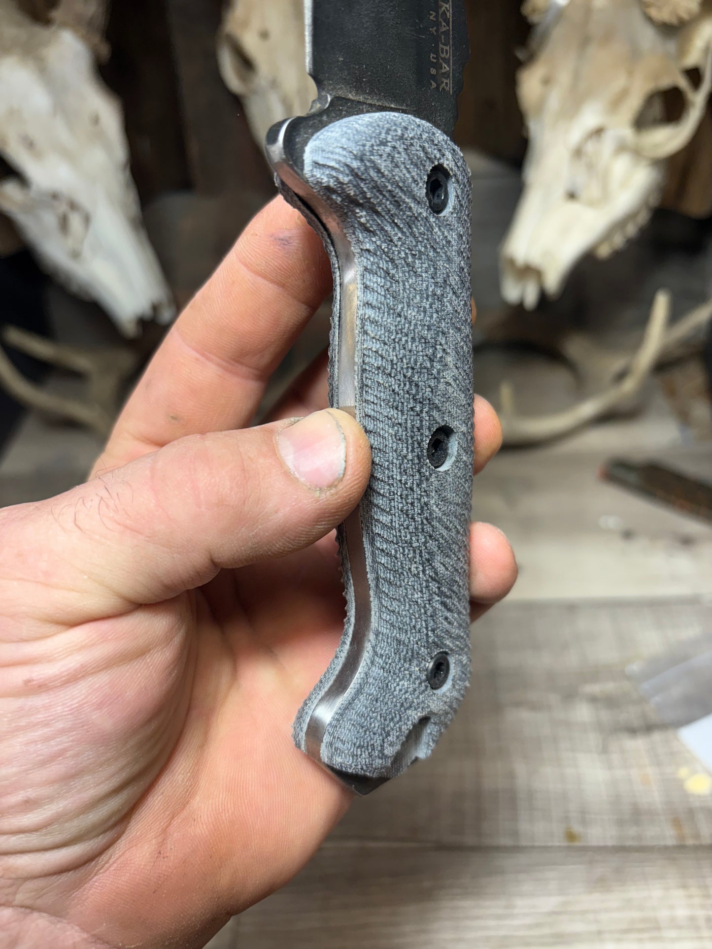 KA-BAR Becker BK2, BK9, Etc. Canvas Micarta Handles
