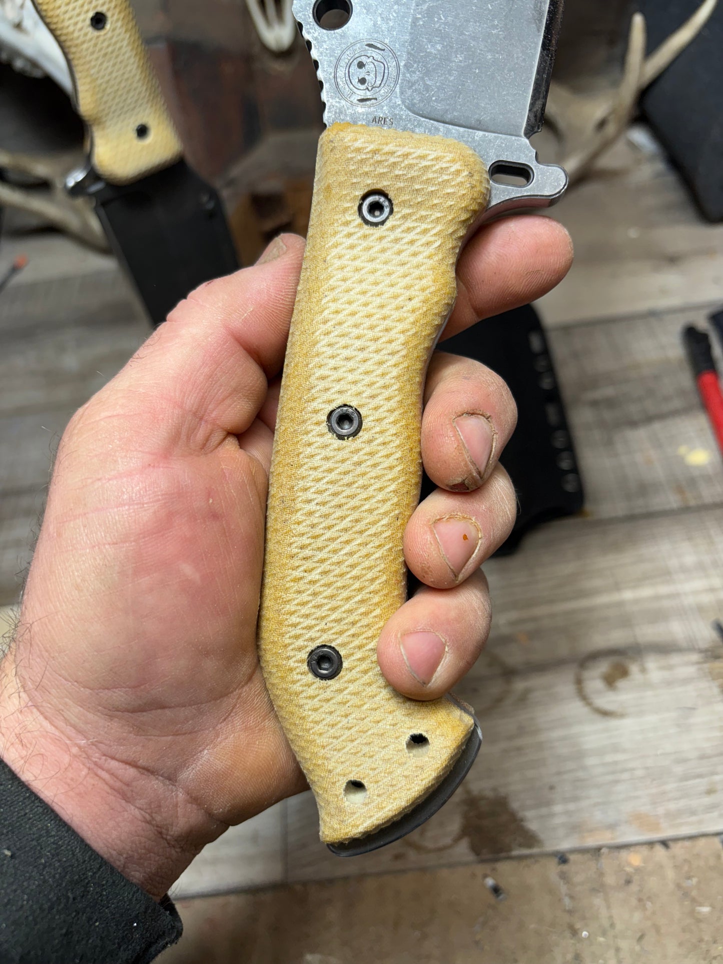 WTG Ares Canvas Micarta Handles