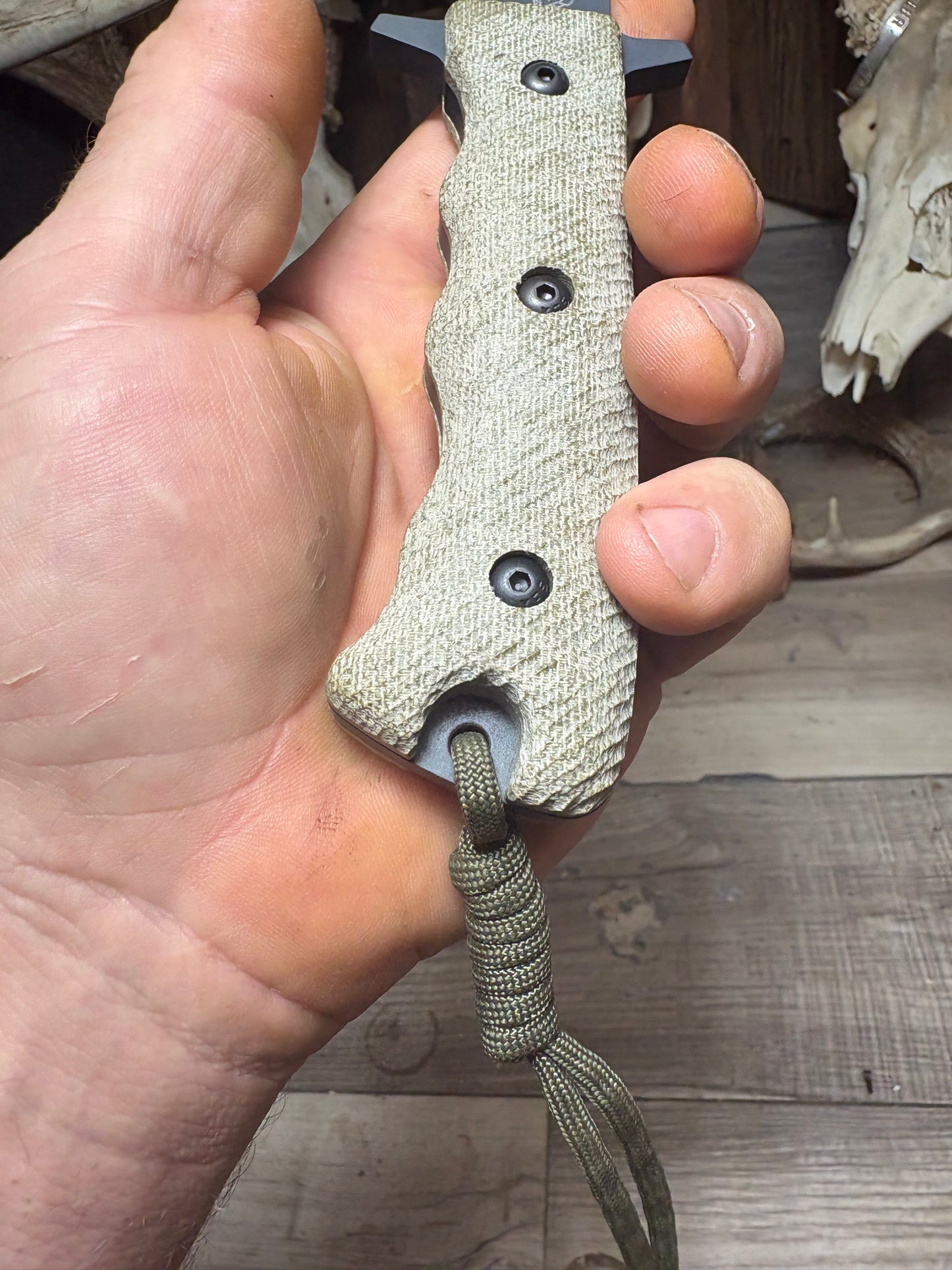 Tops Knives Wild Pig Hunter Canvas Micarta Handles