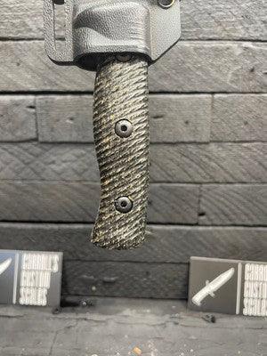 White River Knives Ursus Cub Burlap Micarta Handles - Carroll’s Custom Knife Scales