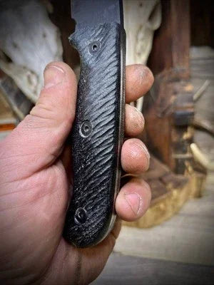 Ontario Knife Company Tak 2 Canvas Micarta Handles - Carroll’s Custom Knife Scales