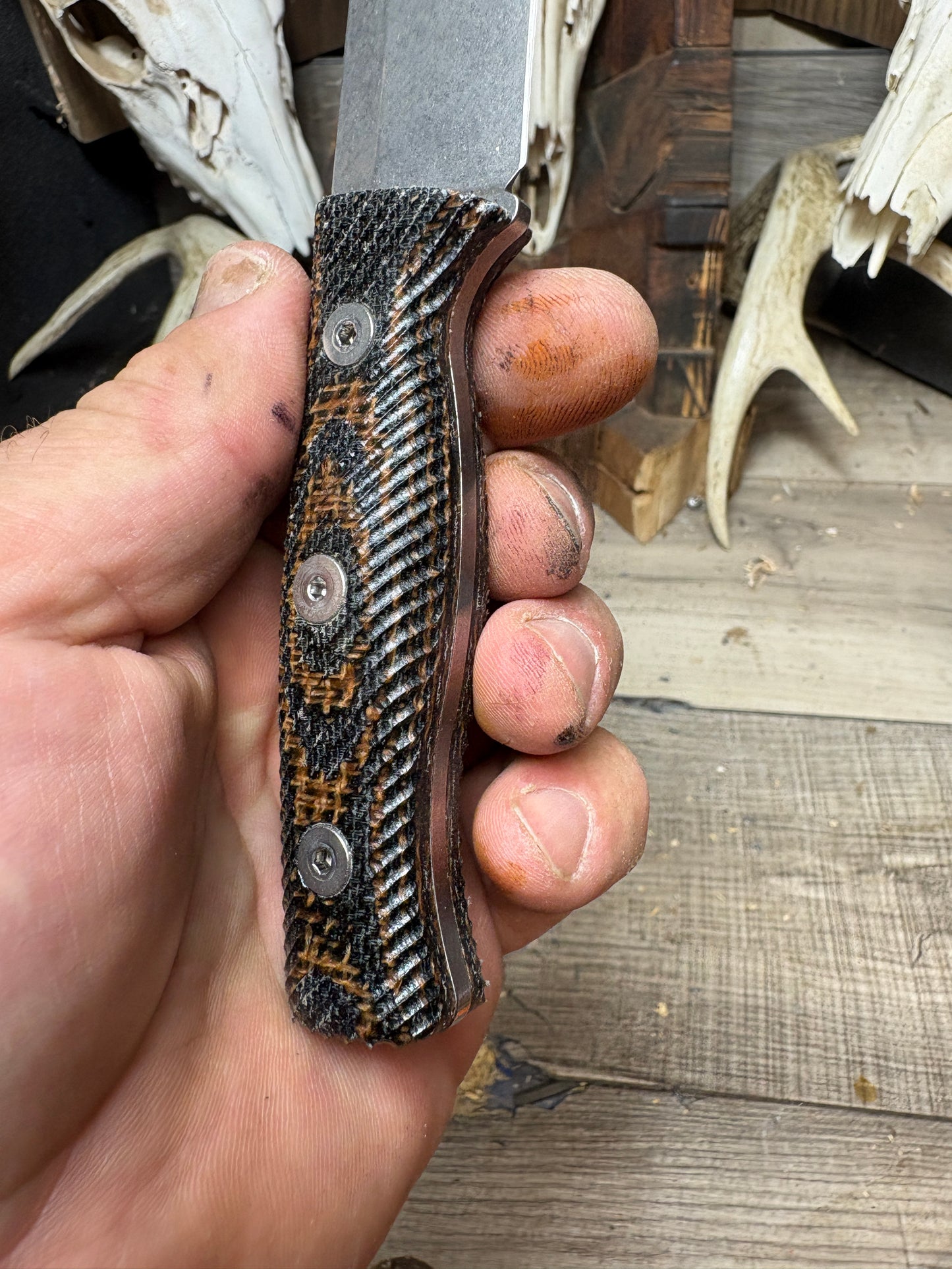 White River Knives Ursus Cub Canvas/Burlap Micarta Handles