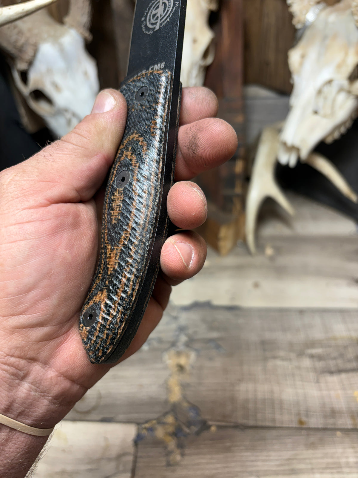 Esee CM6 Canvas/Burlap Micarta Handles