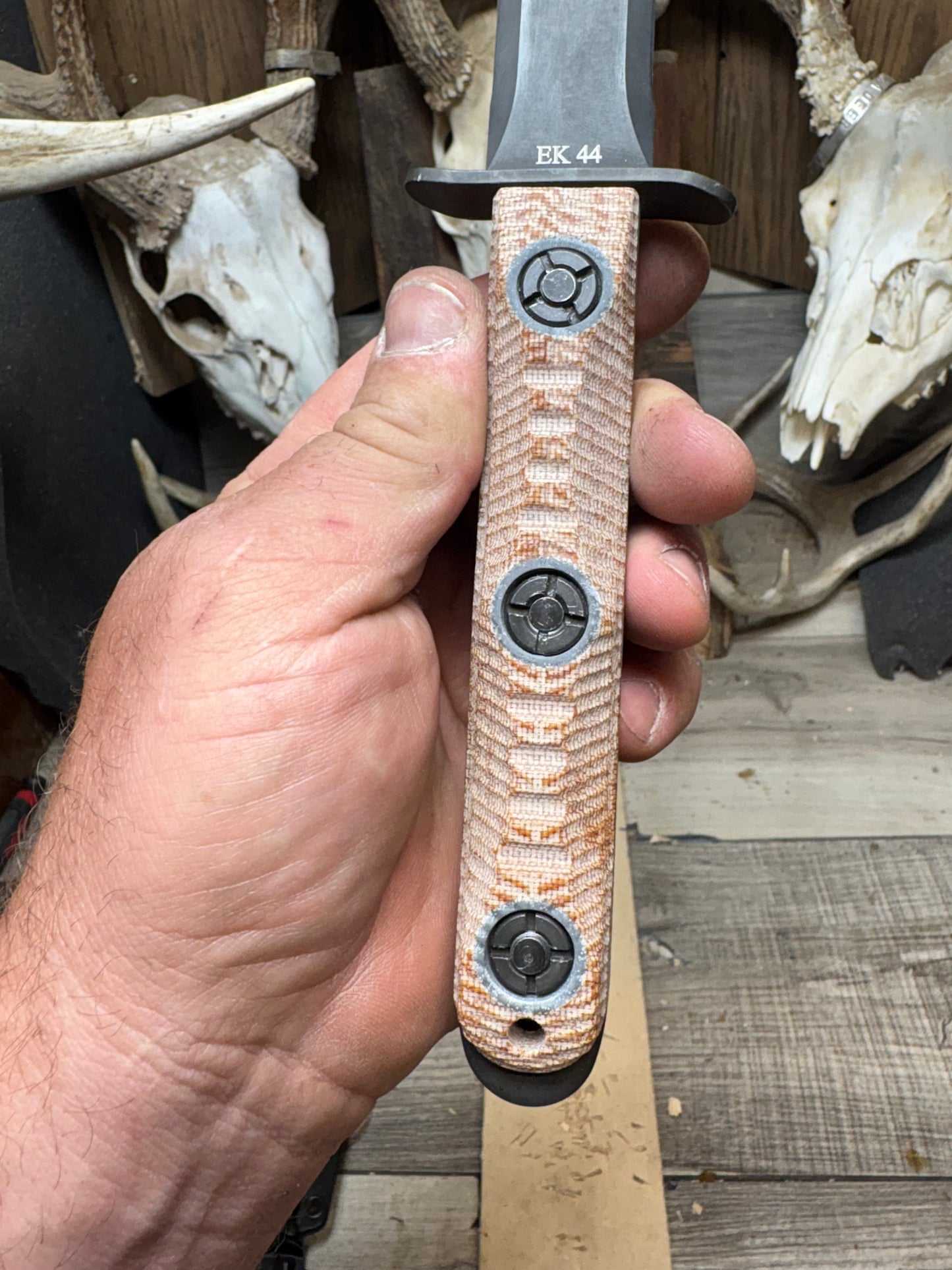 KA-BAR EK-44 EK Commando 4 & 5 Canvas Micarta Handles