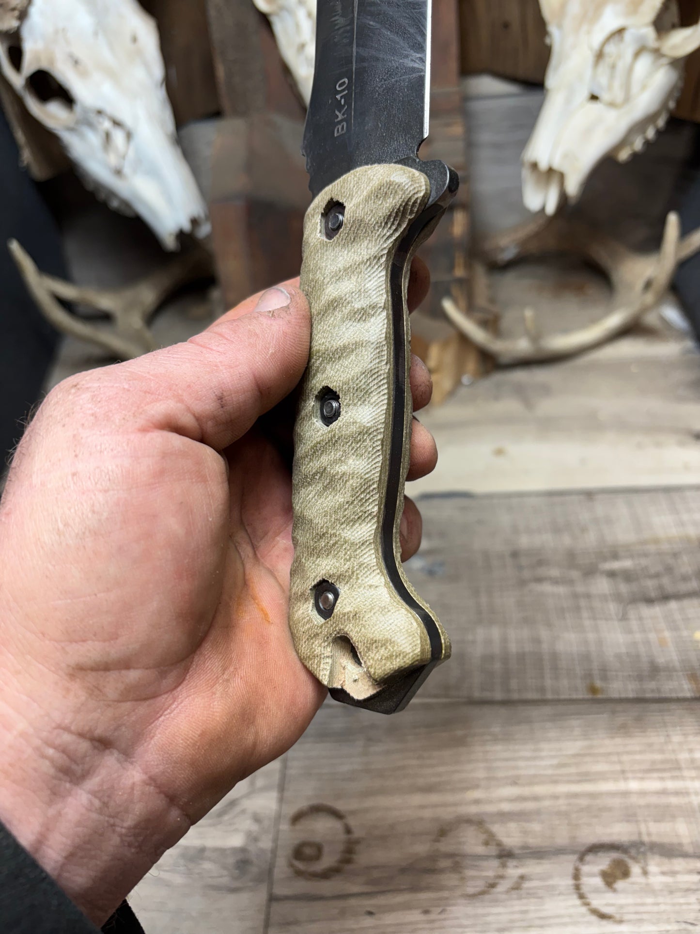 KA-BAR Becker BK2, BK9, Etc. Canvas Micarta Handles