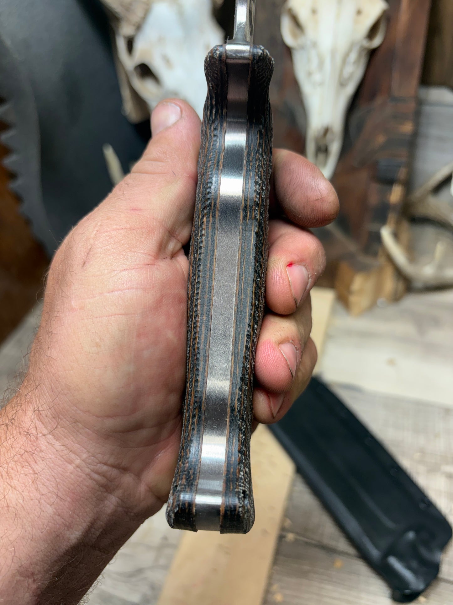 WTG OG Nomad Camp Knife Canvas Micarta Handles