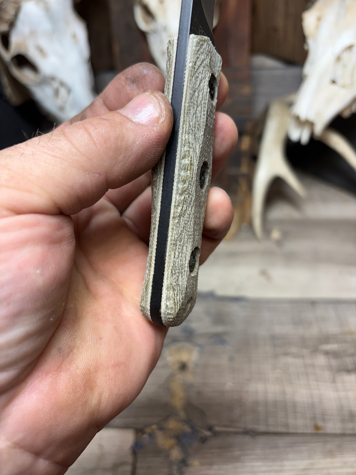 Ka-Bar: EK-50 Short Clip Point / EK-51 Commando Short Drop Point -Canvas Micarta