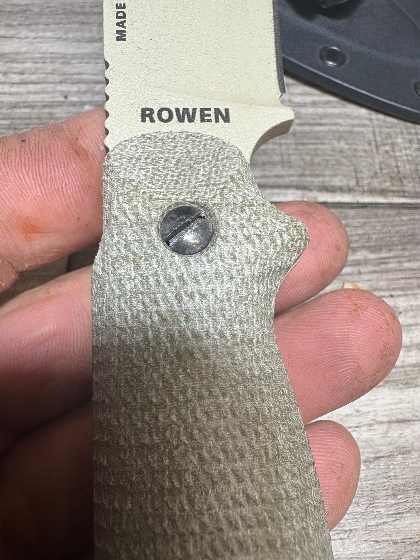 Esee Laser Strike Handles Hidden Lanyard hole