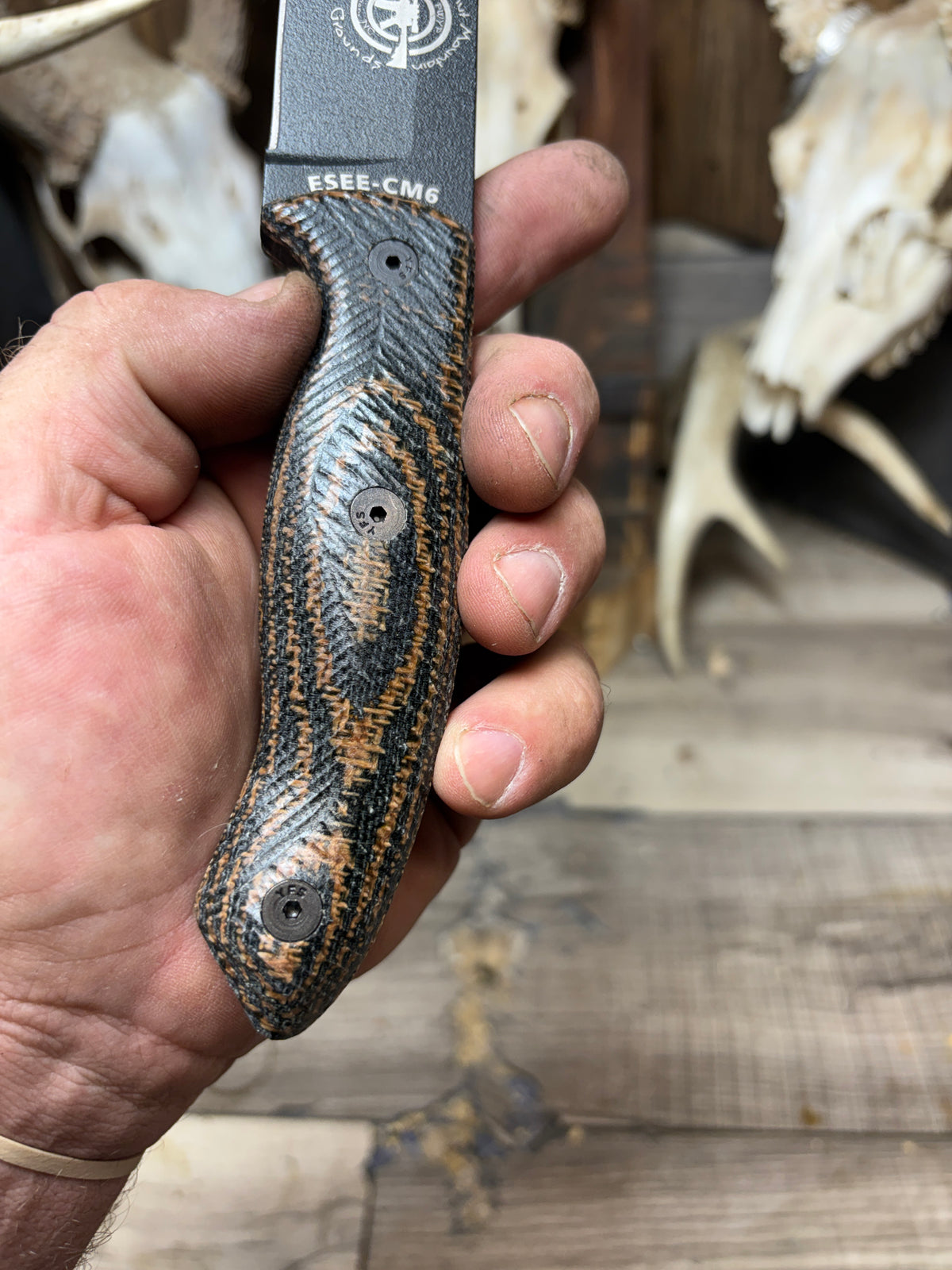 Esee CM6 Canvas/Burlap Micarta Handles