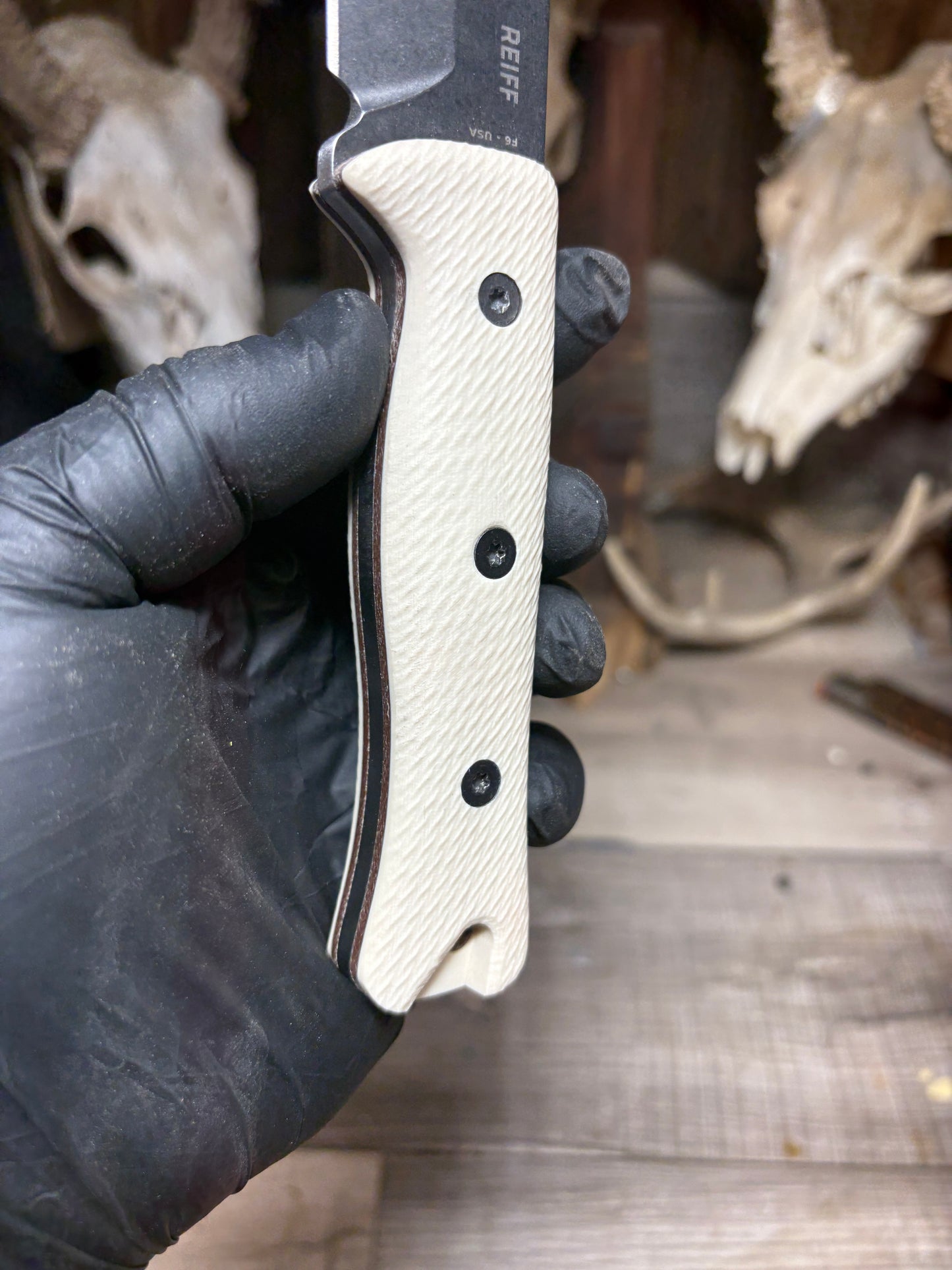 Reiff Knives F6 Canvas Micarta Handles