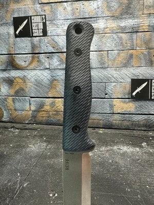 Reiff Knives F4 Black Canvas Micarta Handles - Carroll’s Custom Knife Scales