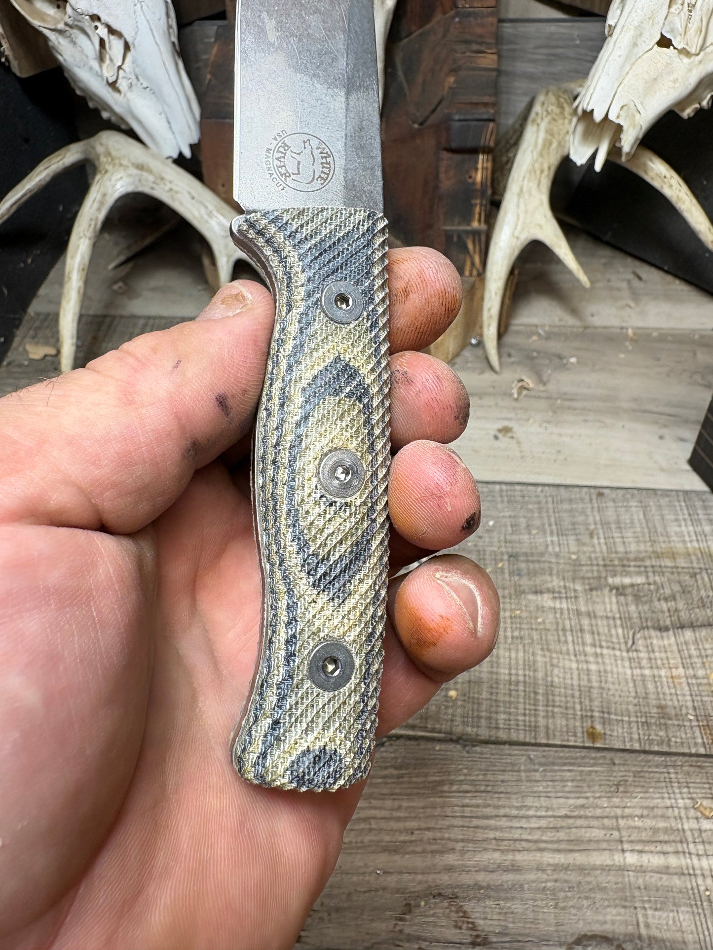 White River Knives Ursus Cub Canvas Micarta Handles