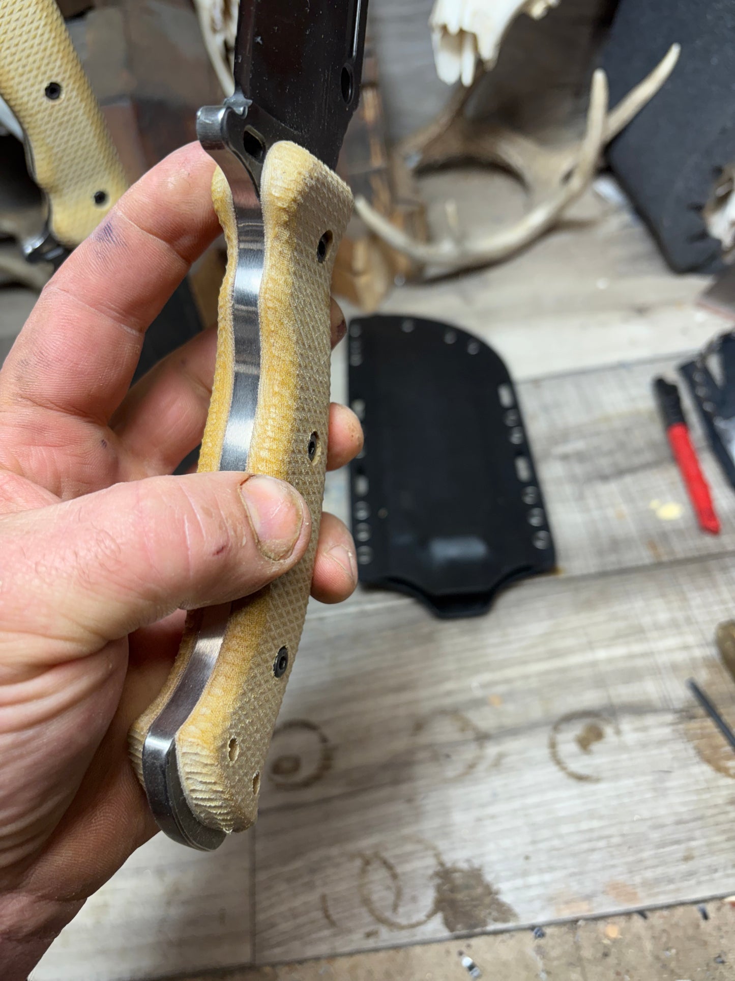 WTG Ares Canvas Micarta Handles