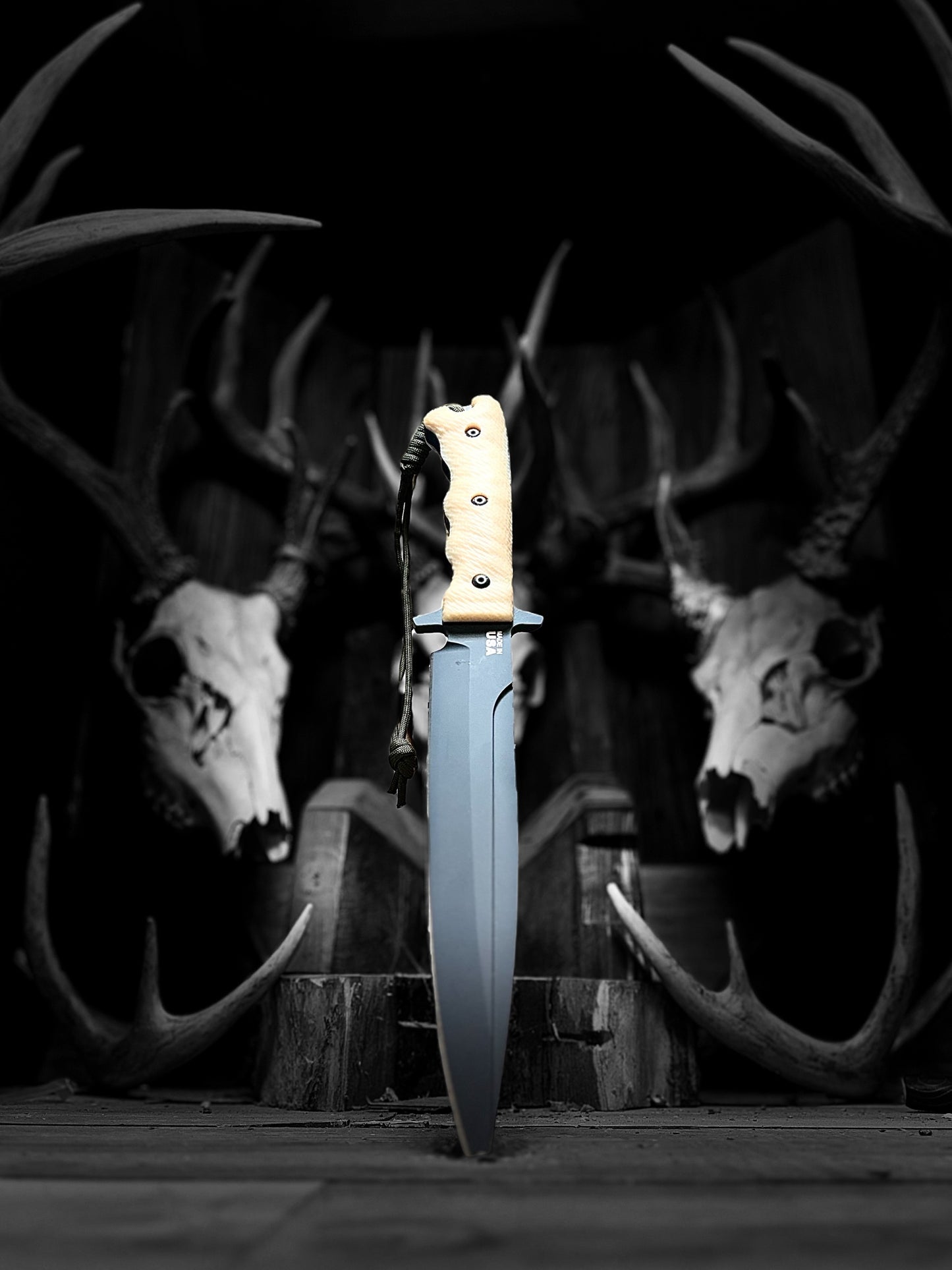 Tops Knives Wild Pig Hunter Canvas Micarta Handles