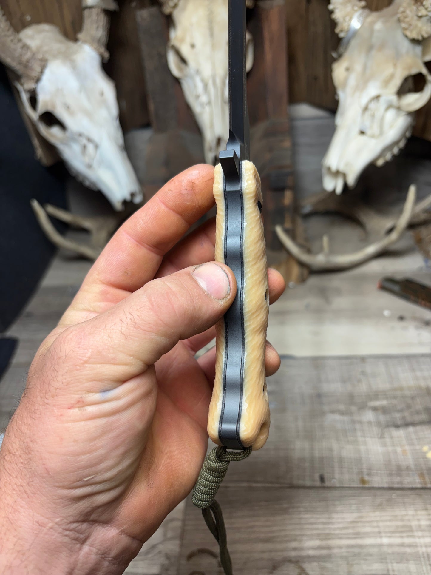 Tops Knives Wild Pig Hunter Canvas Micarta Handles