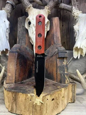 Ka-Bar: EK-50 Short Clip Point / EK-51 Commando Short Drop Point -Canvas Micarta - Carroll’s Custom Knife Scales