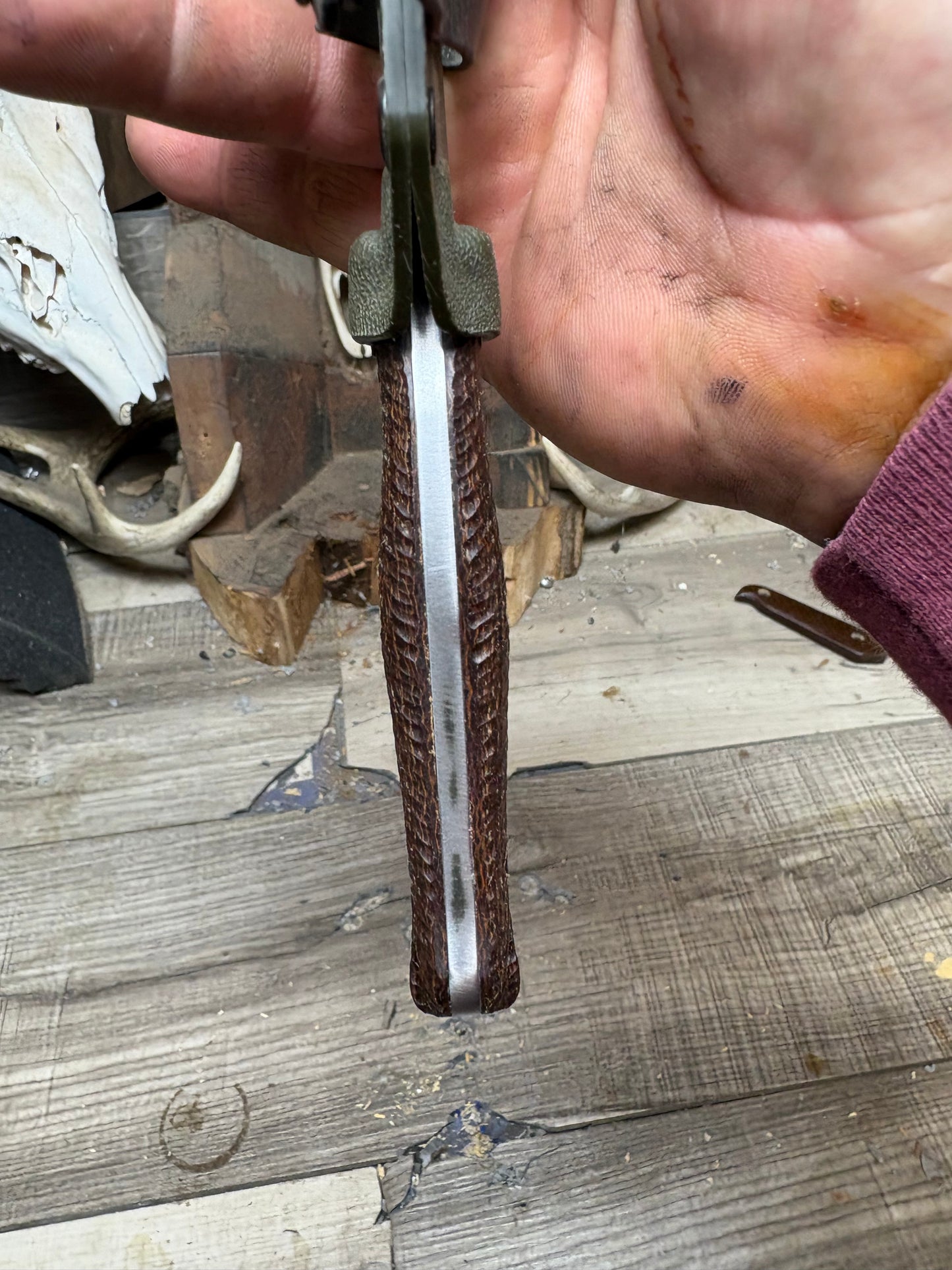 Exodus Knife & Tool Adventure Craft / Exodus 3 Brown Burlap Micarta Handles