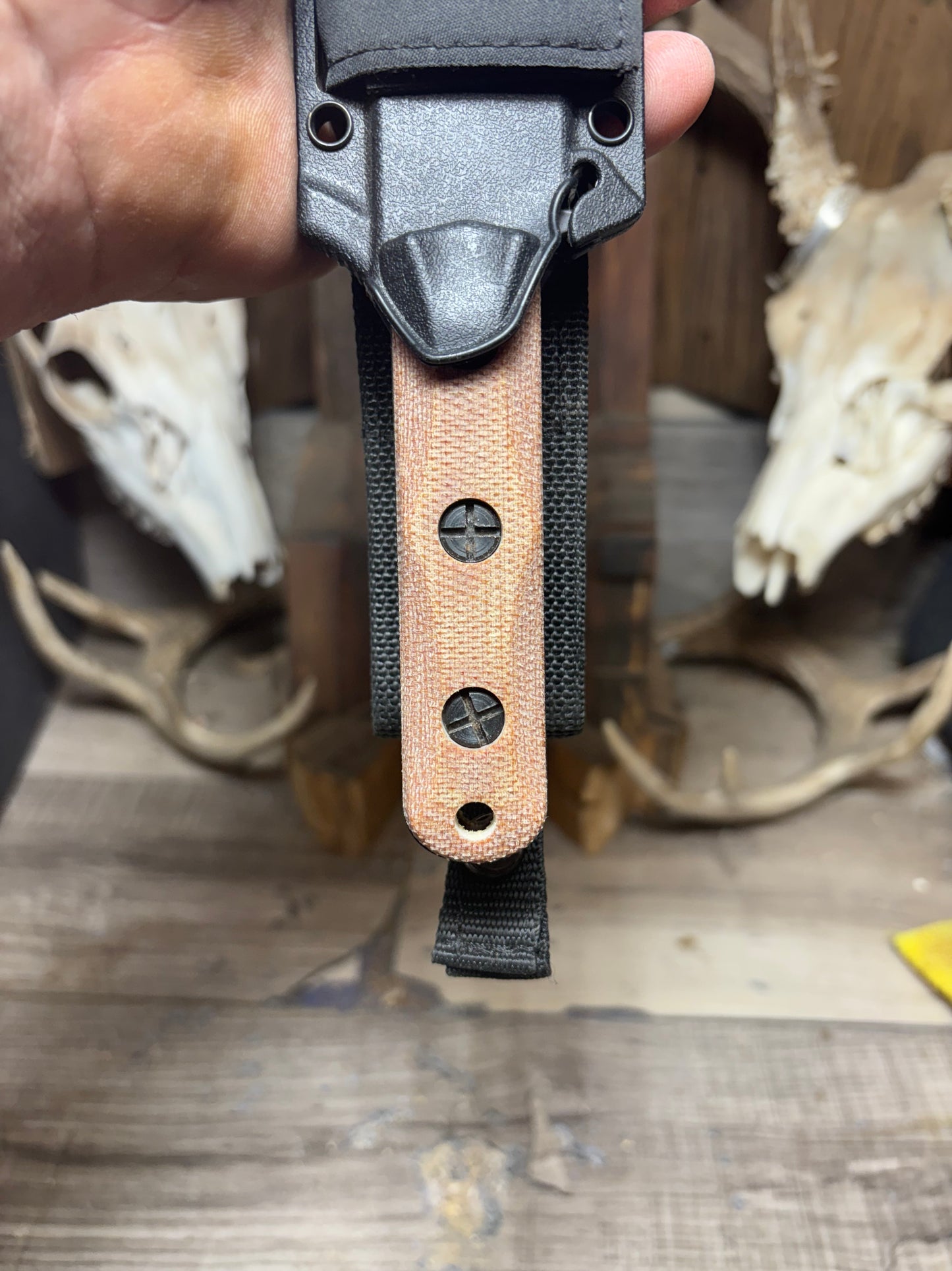 Ka-Bar: EK-50 Short Clip Point / EK-51 Commando Short Drop Point -Canvas Micarta