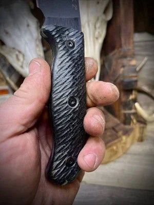 Ontario Knife Company Tak 2 Canvas Micarta Handles - Carroll’s Custom Knife Scales