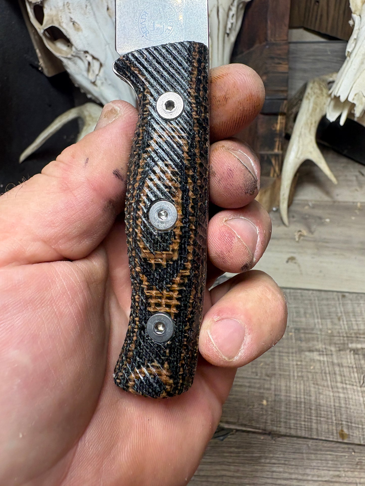 White River Knives Ursus Cub Canvas/Burlap Micarta Handles
