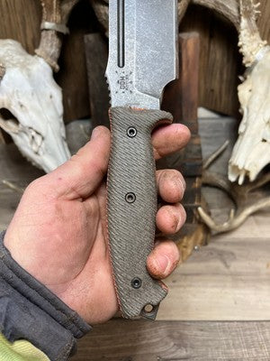 Work Tuff Gear Commander Canvas Micarta Handles - Carroll’s Custom Knife Scales