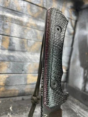 Acta Non Verba P300 or P250 Black/Burgundy Canvas Handles - Carroll’s Custom Knife Scales
