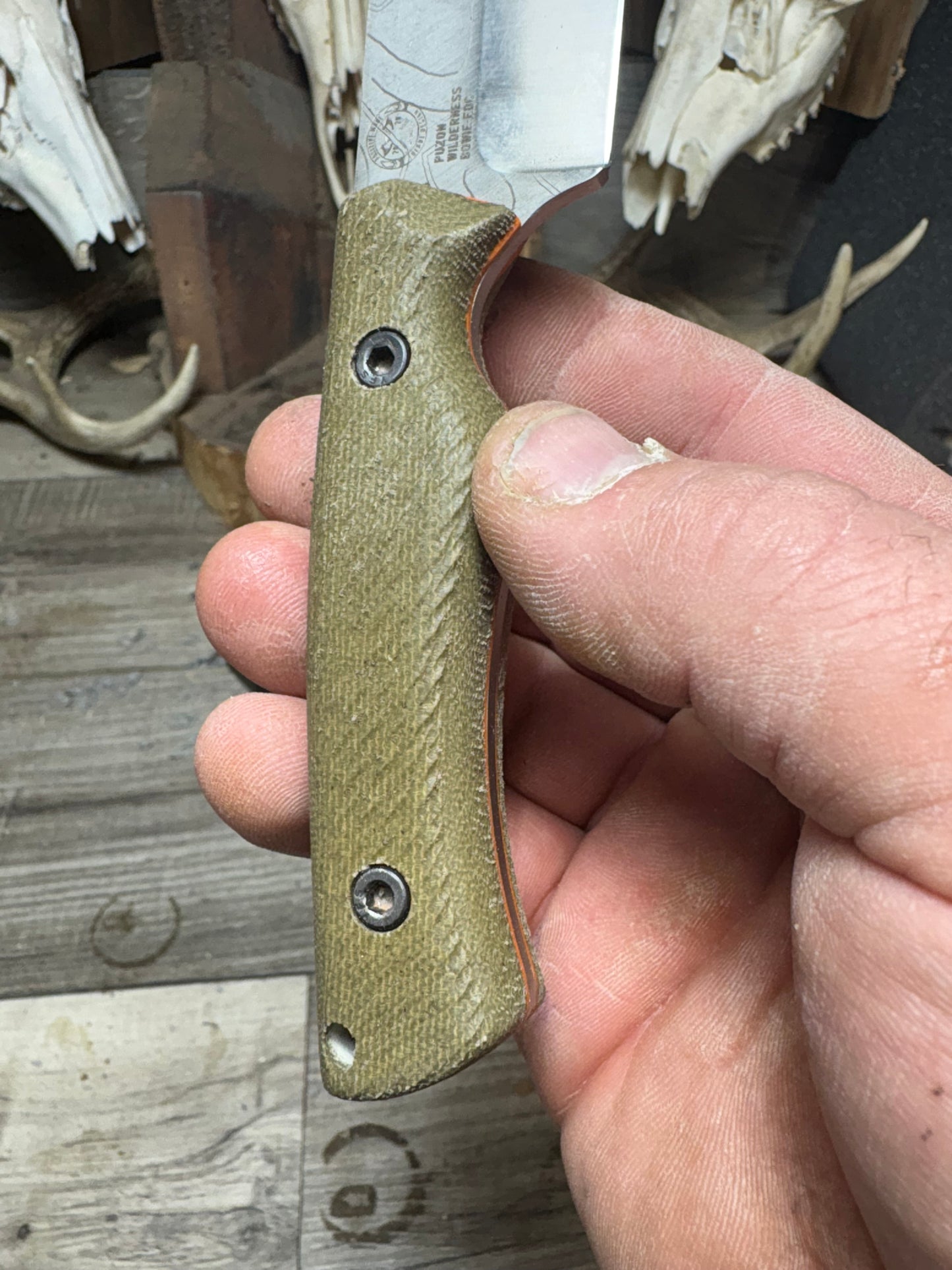 WTG Puzon EDC Canvas Micarta Handles