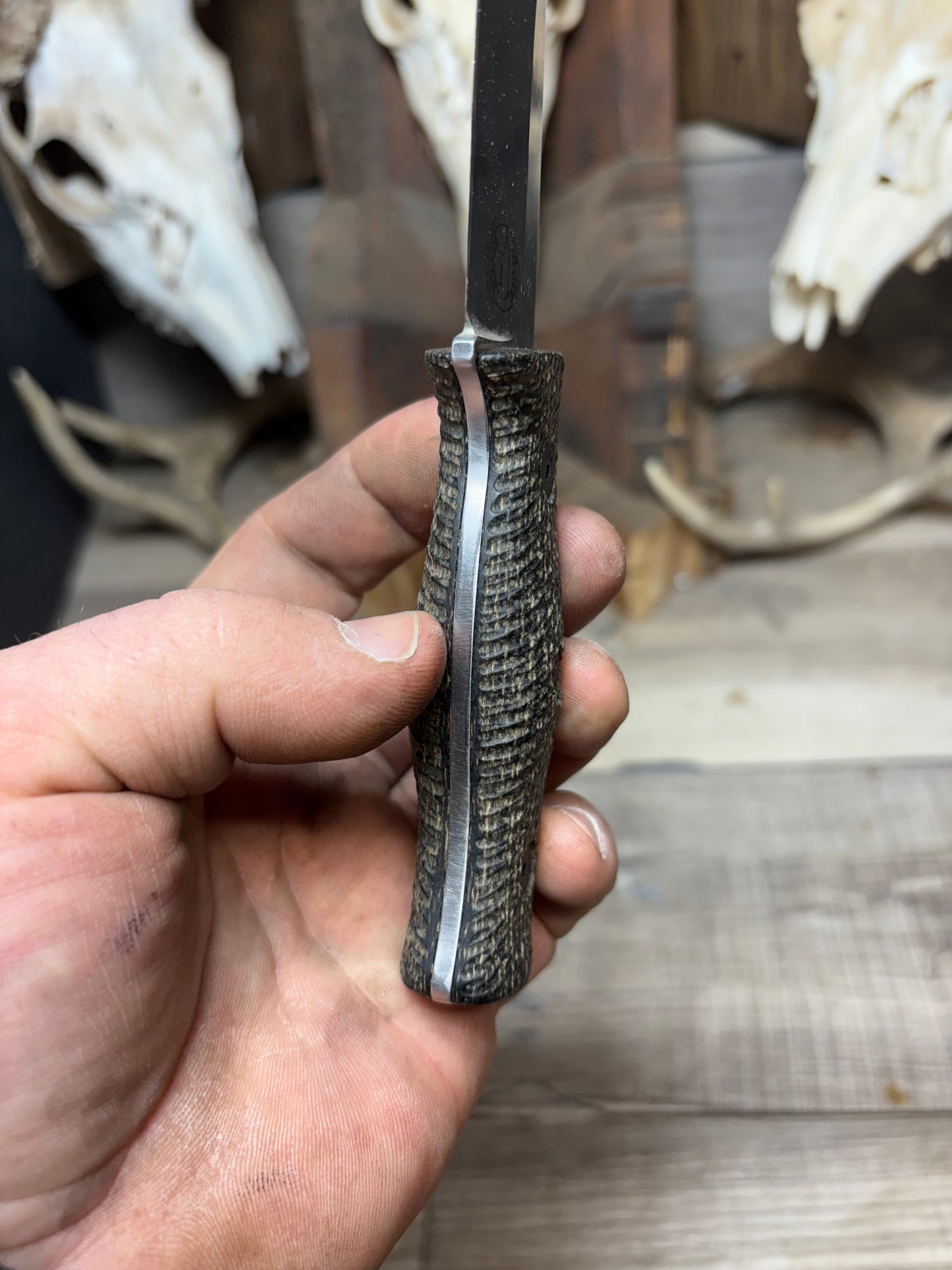 White River Knives Ursus Cub Burlap Micarta Handles