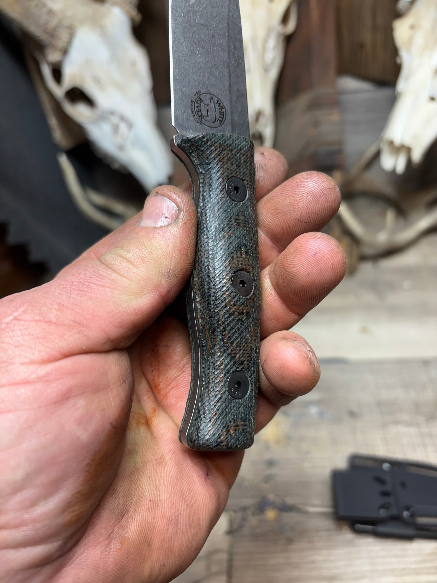 White River Knives Ursus Cub Canvas/Burlap Micarta Handles