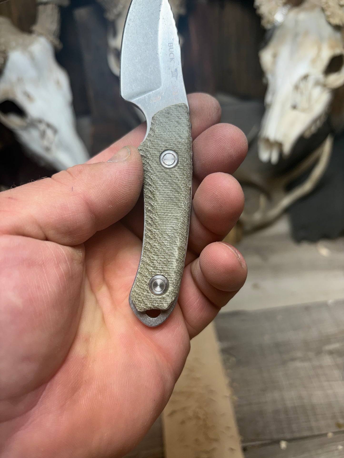Buck Knives 662 Scout Canvas Micarta Handles