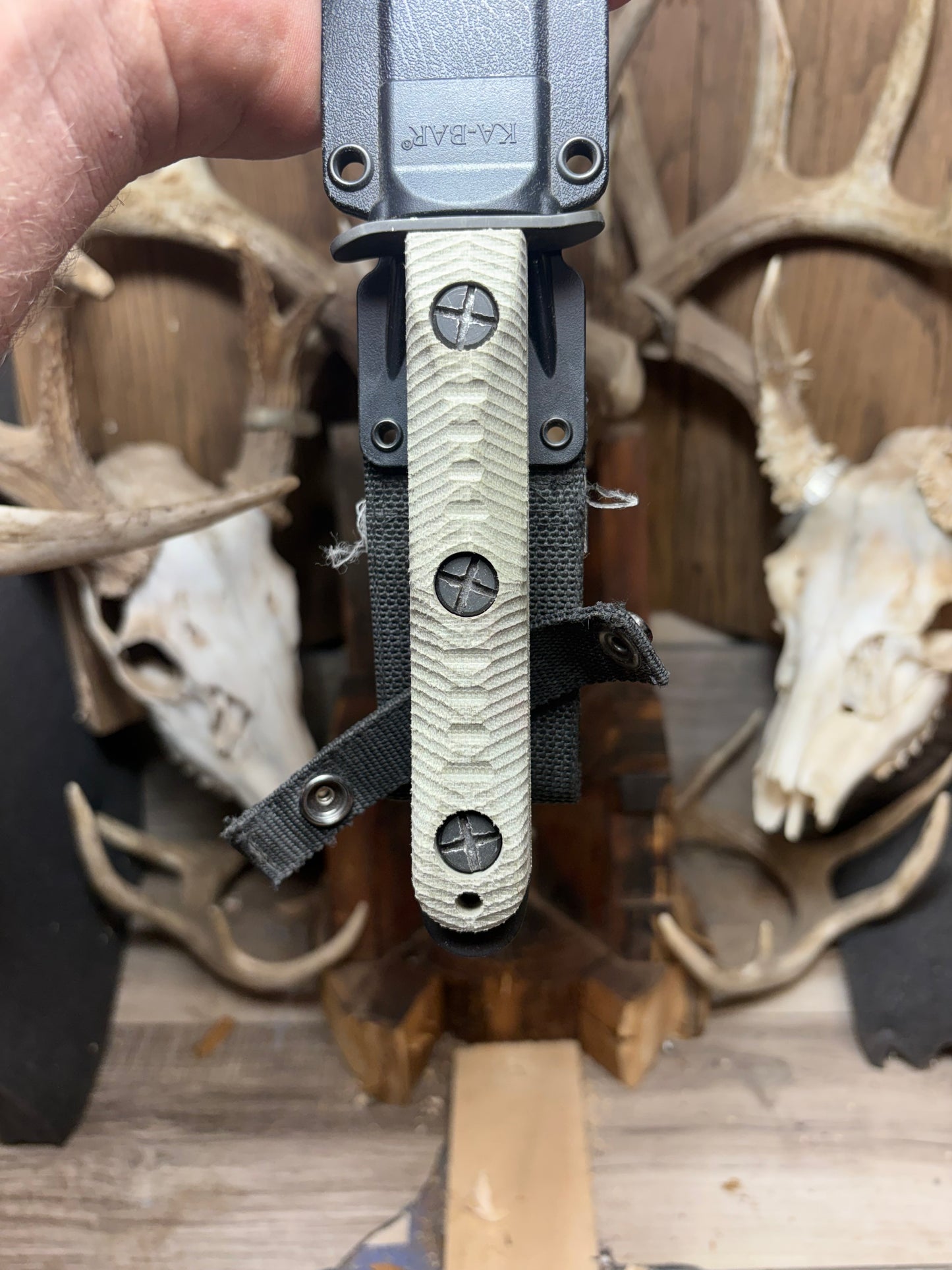 KA-BAR EK-44 EK Commando 4 & 5 Canvas Micarta Handles