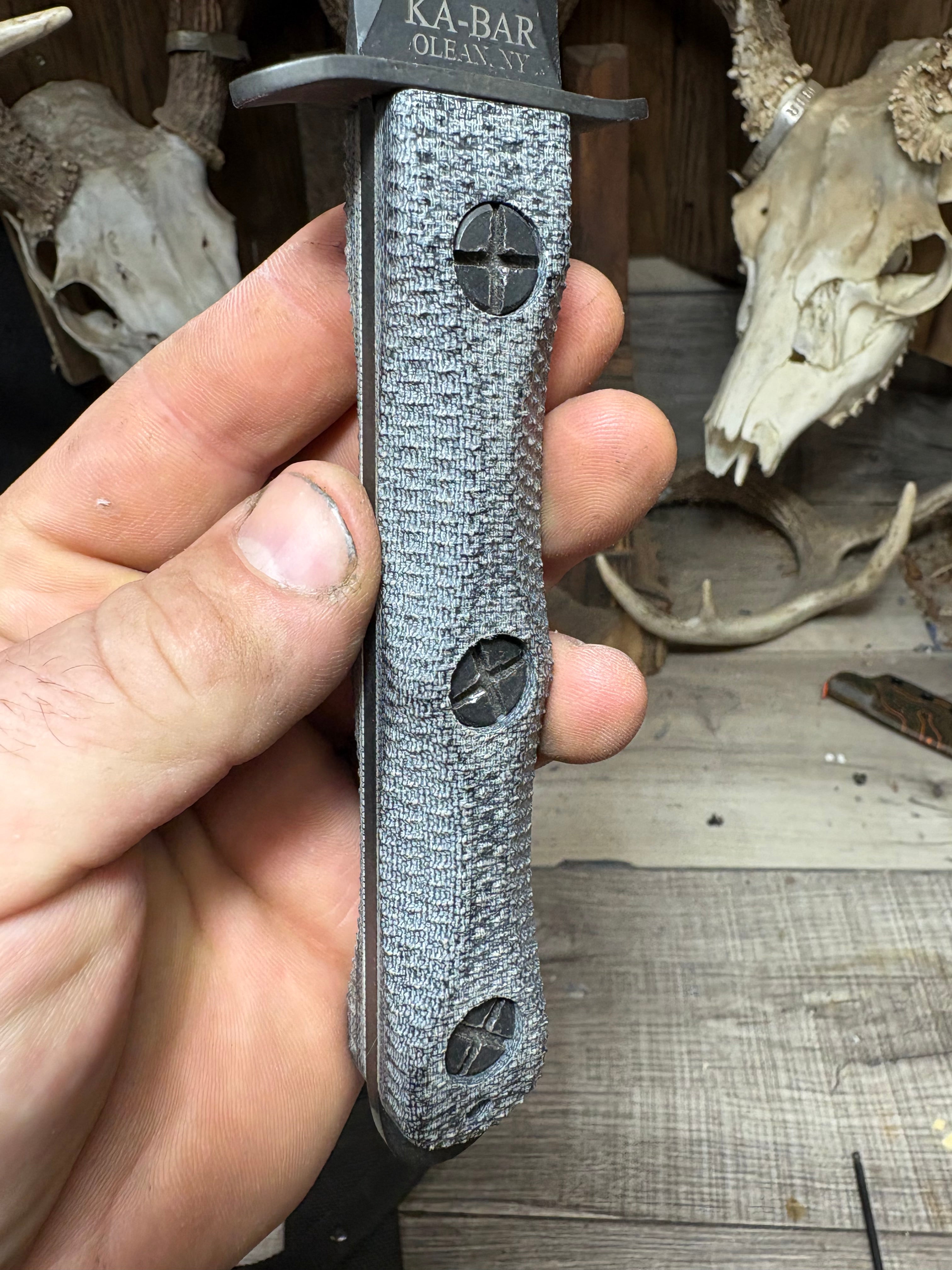 KA-BAR EK-44 EK Commando 4 & 5 Canvas Micarta Handles – Carroll's