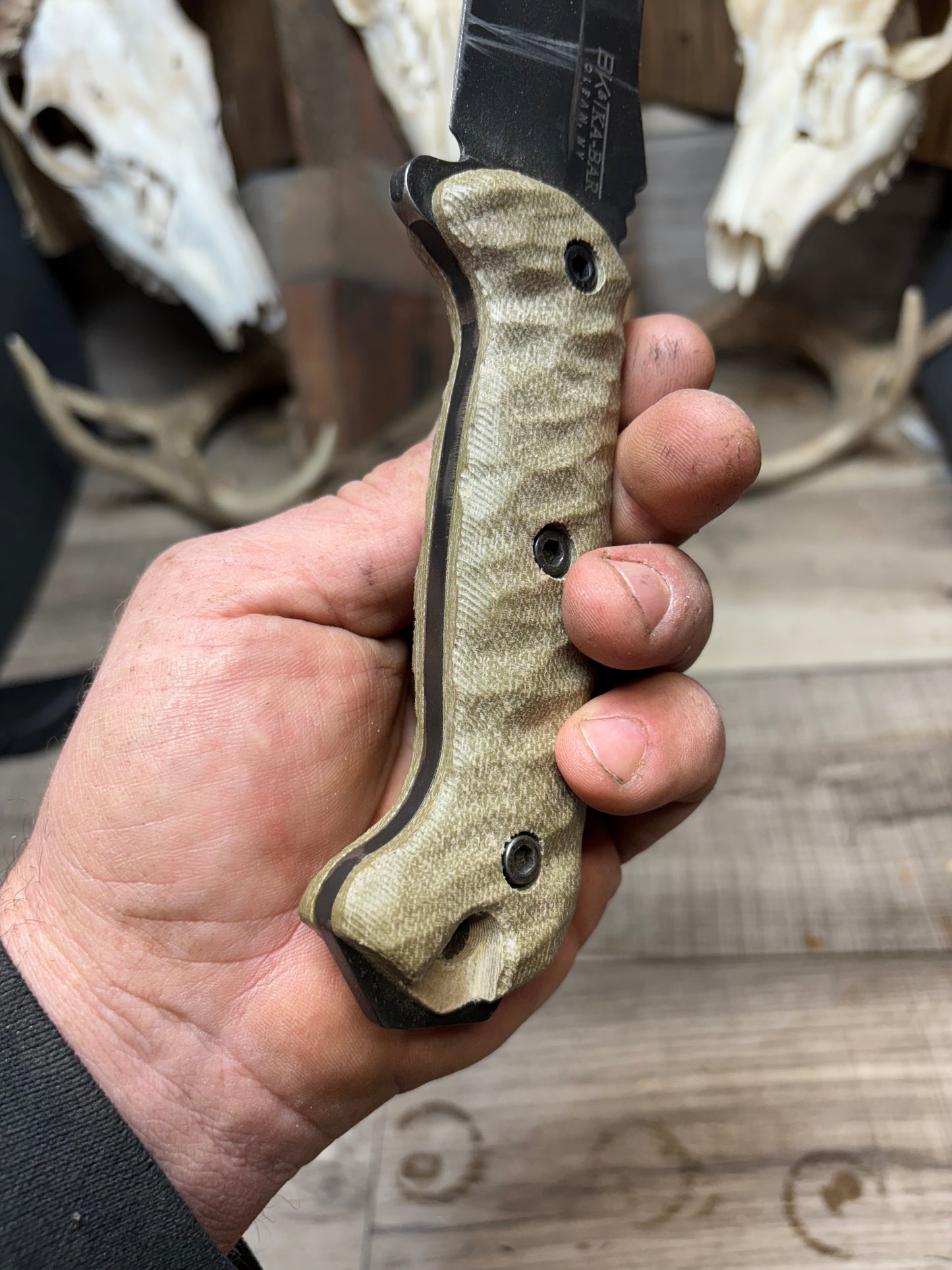 KA-BAR Becker BK2, BK9, Etc. Canvas Micarta Handles