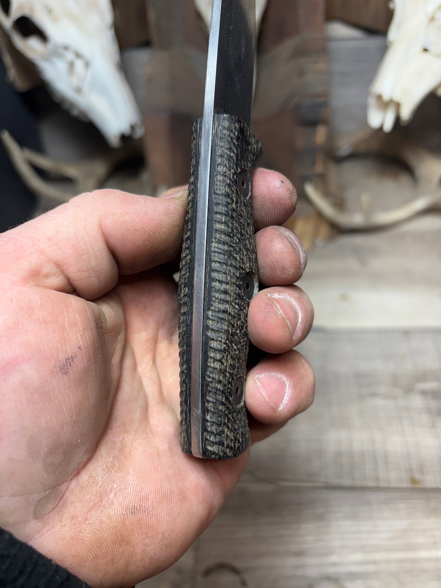 White River Knives Ursus Cub Burlap Micarta Handles