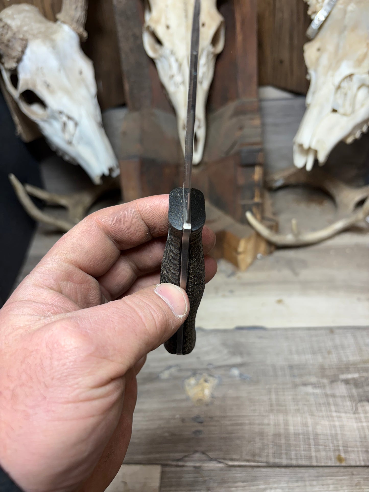 White River Knives Ursus Cub Burlap Micarta Handles